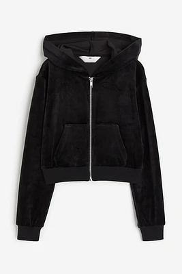 Velour Hooded Jacket