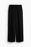 Wide-cut Pull-on Pants