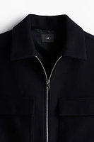 Regular Fit Overshirt with Zipper