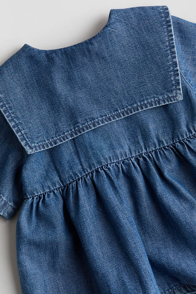 Cotton-blend Denim Dress