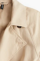 Shoulder-Pad Trench Coat