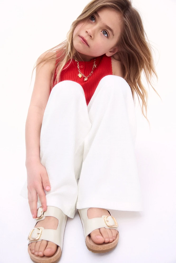 Wide-Leg Jersey Pants