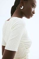Draped Textured Top