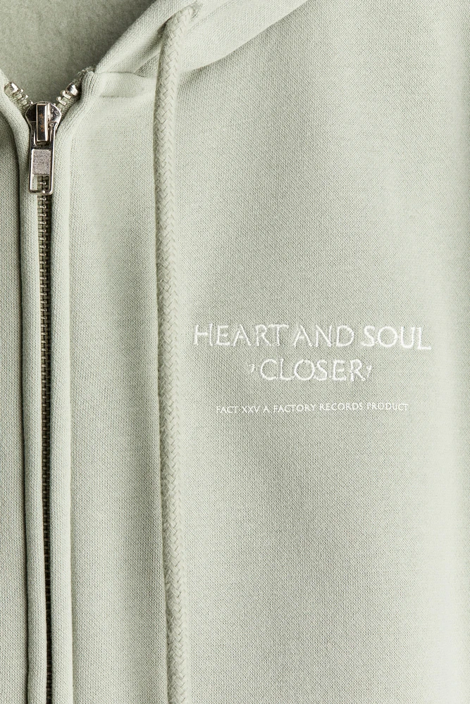 Oversized Hooded Jacket with Motif