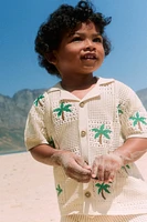 2-Piece Hole-Knit Cotton Set