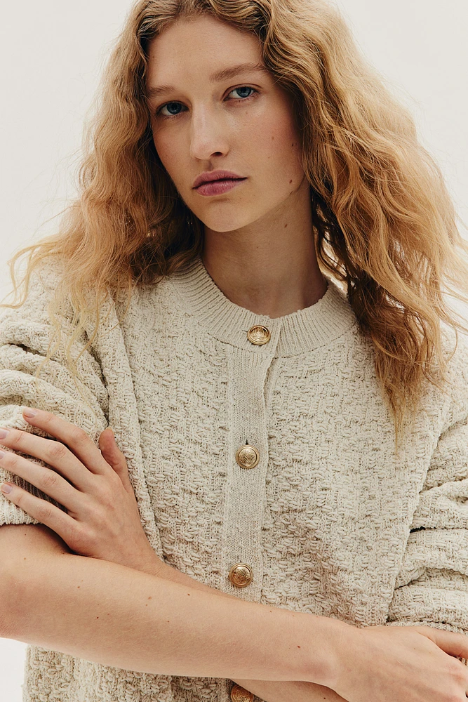 Textured-Knit Cardigan