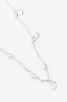 Rhinestone-pendant Necklace