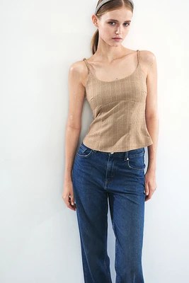 Corset-Style Camisole Top