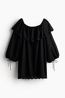 Off-the-shoulder Cotton Dress