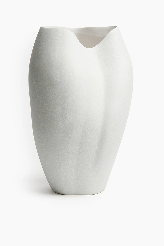 Extra-Large Irregular-Shaped Stoneware Vase