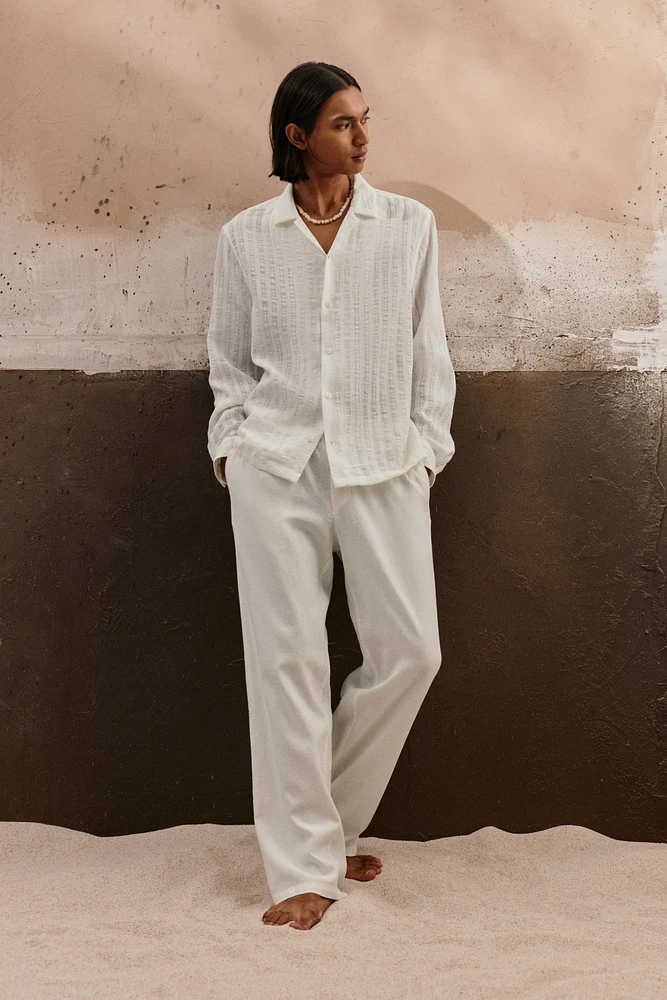 Chemise classique à col cubain