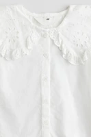 Cotton Blouse with Collar