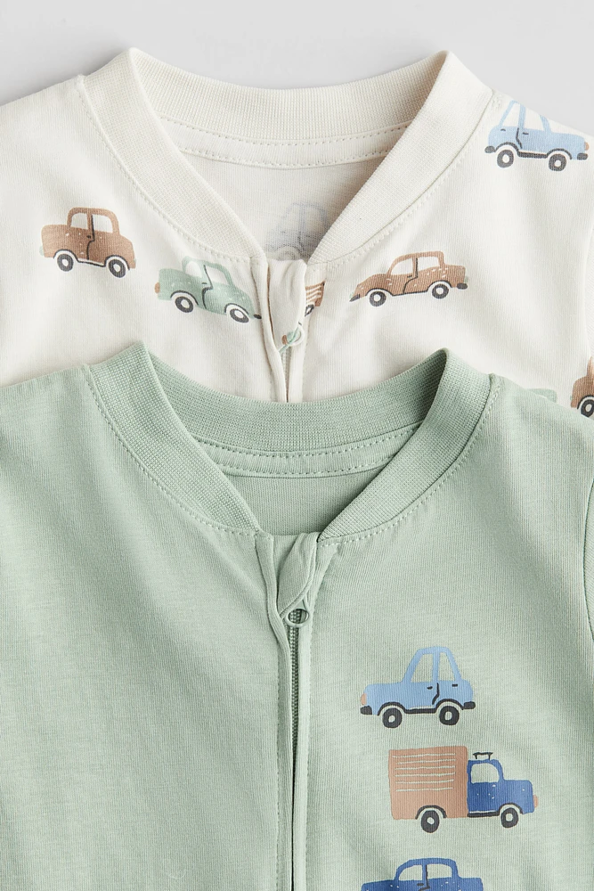 Lot de 2 pyjamas à motif en coton