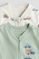 2-pack Cotton Pajama Jumpsuits