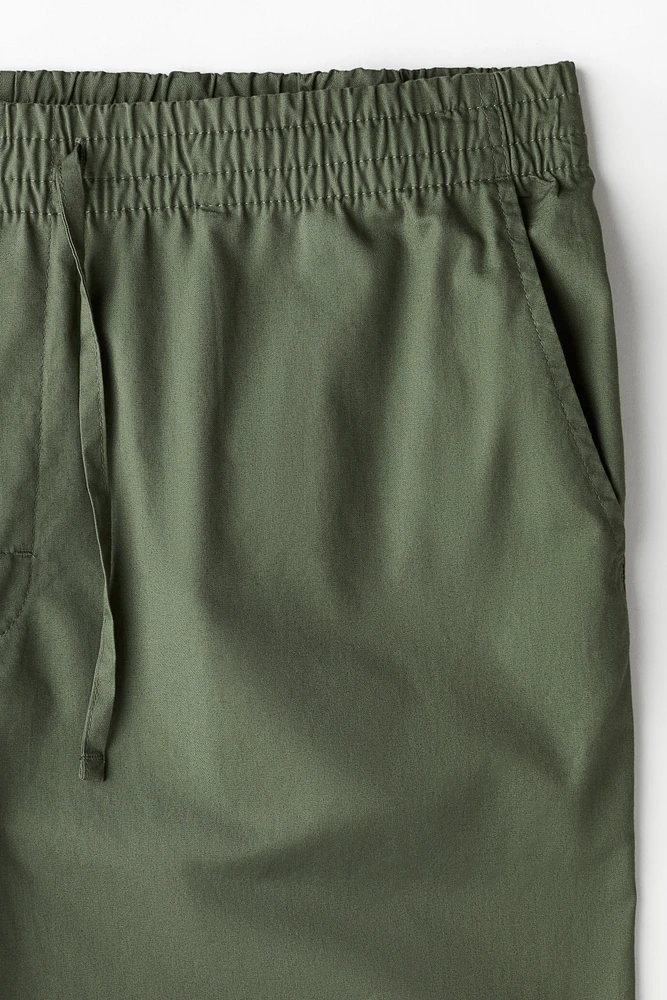Pantalon décontracté en popeline