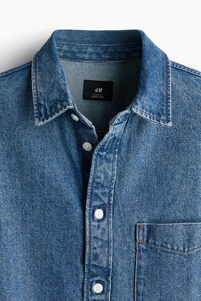 Chemise flottante en denim