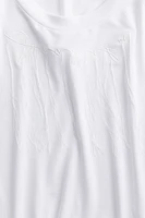 Embroidered Viscose T-shirt