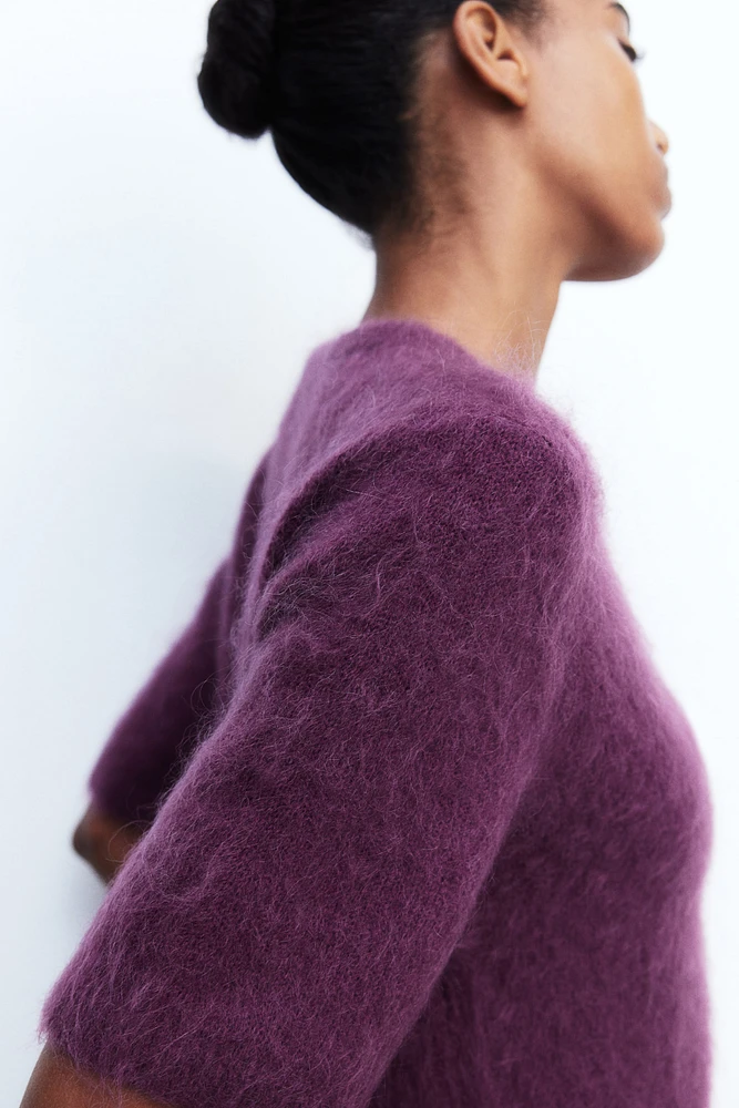 Mohair-blend Knit Top