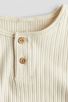 Ribbed Henley Shirt