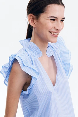 Ruffle-Trimmed Blouse