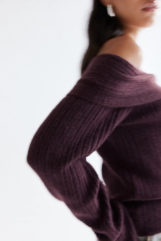 Off-the-Shoulder Sweater