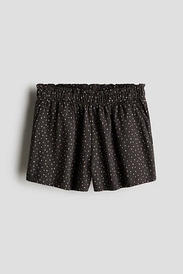 Patterned Paper-bag Shorts