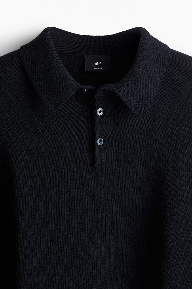 Polo ample en fin tricot