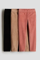 3-pack corduroy jeggings