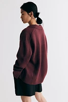 Fine-knit Collared Sweater