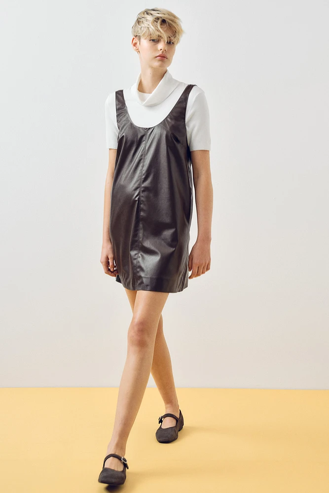 Crocodile-patterned mini dress