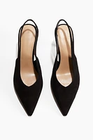 Suede Slingback Pumps