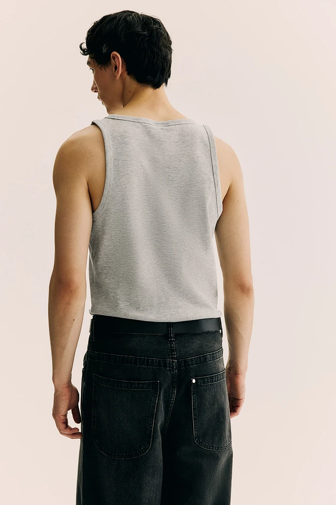 Slim Fit Ribbed Tank Top