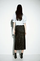 Sequined Wrap Skirt