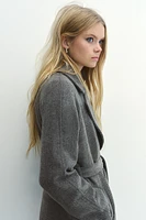 Tie-Belt Felted Coat