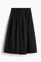 Pleated Satin Skirt