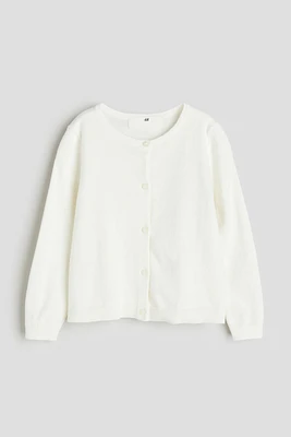 Fine-knit Cotton Cardigan