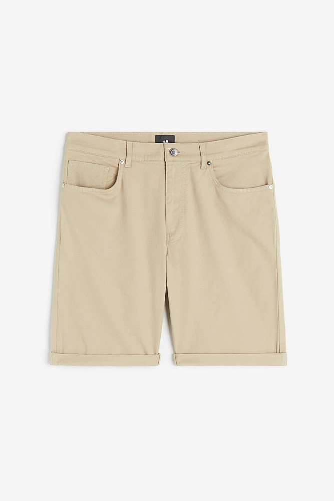 Slim Fit Cotton Twill Shorts