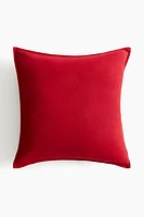 Housse de coussin en lin mélangé