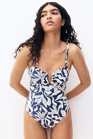 Padded-Cup Bandeau Swimsuit