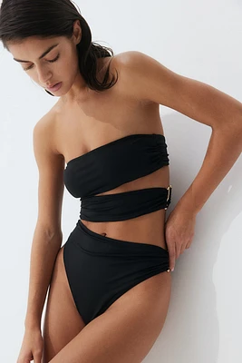 Padded-Cup Bandeau Swimsuit