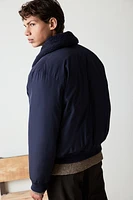 Regular Fit Bomber Jacket with Collar