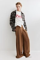 Pleat-Front Twill Pants