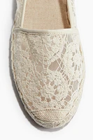 Embellished Mesh Espadrilles