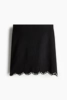 Bead-Embellished Knit Skirt