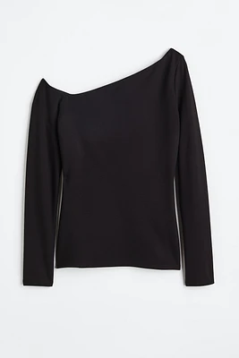 One-shoulder Long-sleeved Top