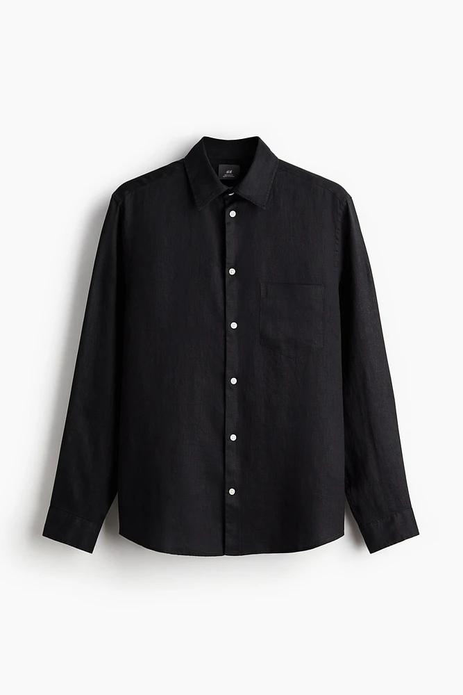 Regular Fit Linen Shirt