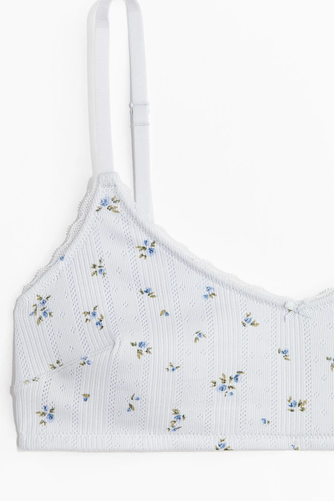 Padded Soft-Cup Pointelle Bra