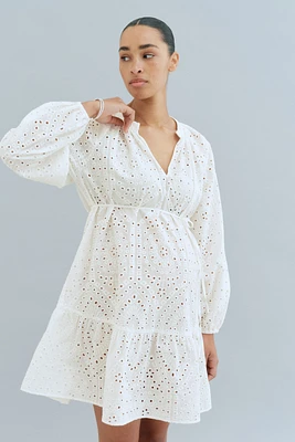MAMA Eyelet-Embroidered Dress
