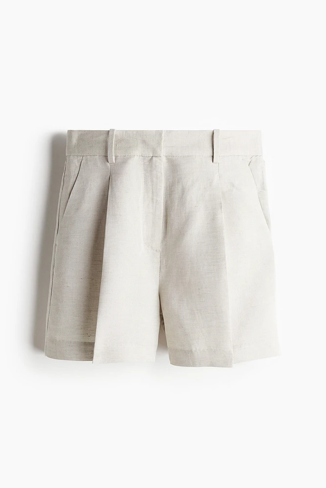 Linen-Blend Shorts