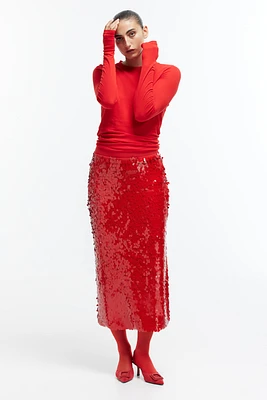 Sequined Midi Skirt